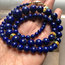 Large Natural Lapis Lazuli Beads Necklace