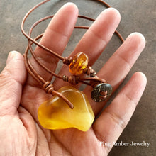 Baltic Amber Surfers Necklace - Half Moon