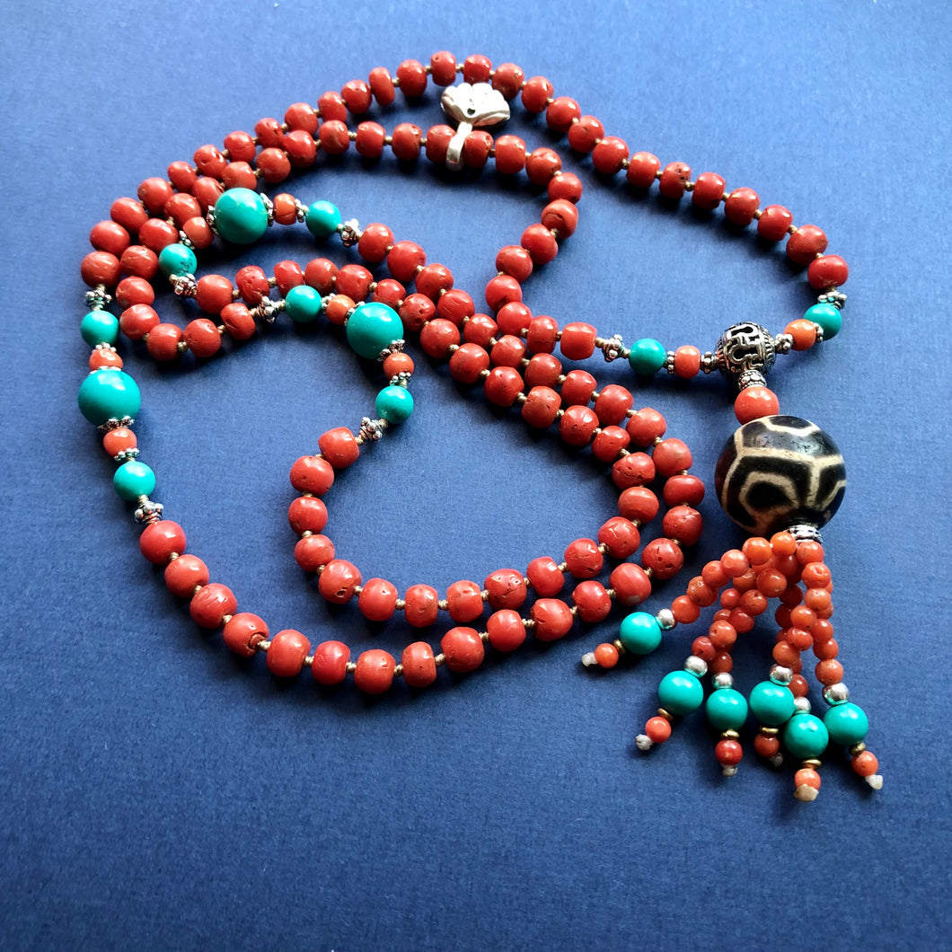 Turquoise Tibetan Beads Folk Necklace | A.Jeschel